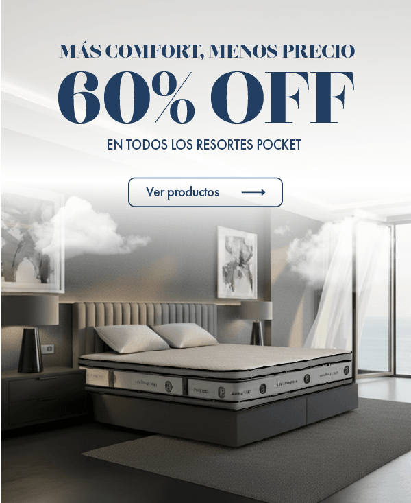 60% off en resortes pocket